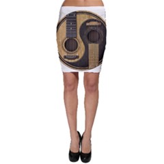 Old And Worn Acoustic Guitars Yin Yang Bodycon Skirt by JeffBartels