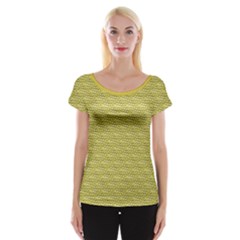 Golden Scales Cap Sleeve Tops