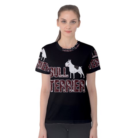 Bull Terrier  Women s Cotton Tee by Valentinaart