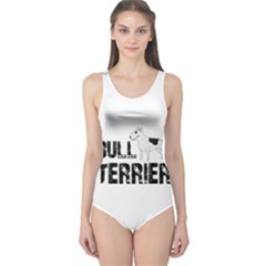 Bull Terrier  One Piece Swimsuit by Valentinaart