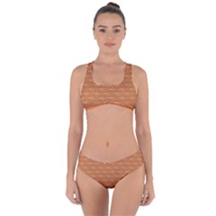 Orange Scales Criss Cross Bikini Set