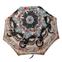 Motorcycle Old School Folding Umbrellas