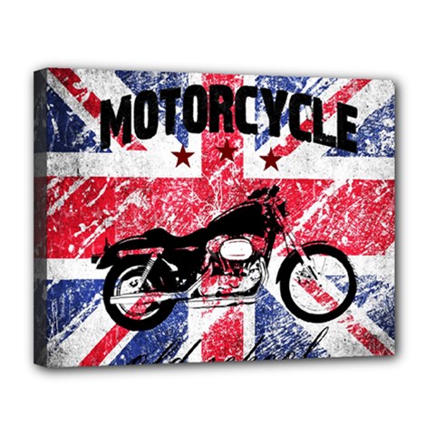 Motorcycle Old School Canvas 14  X 11  by Valentinaart