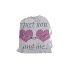 Shabby Chich Love Concept Poster Drawstring Pouches (medium)  by dflcprints