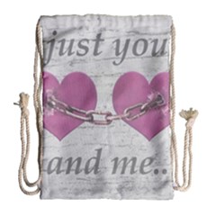 Shabby Chich Love Concept Poster Drawstring Bag (large) by dflcprints