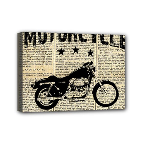 Motorcycle Old School Mini Canvas 7  X 5  by Valentinaart