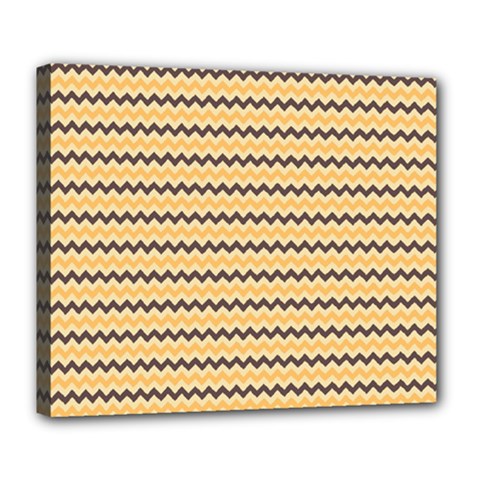 Colored Zig Zag Deluxe Canvas 24  X 20   by Colorfulart23