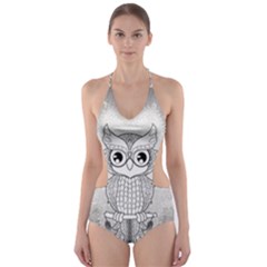 Wonderful Owl, Mandala Design Cut-out One Piece Swimsuit by FantasyWorld7