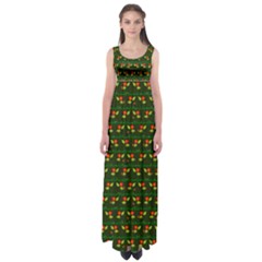 Plants And Flowers Empire Waist Maxi Dress by linceazul