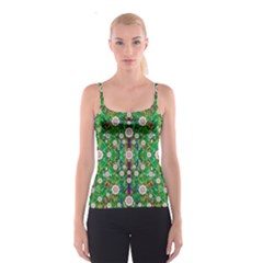 Pearl Flowers In The Glowing Forest Spaghetti Strap Top by pepitasart