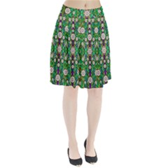 Pearl Flowers In The Glowing Forest Pleated Skirt by pepitasart