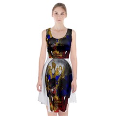 Russian Flag Skull Racerback Midi Dress by Valentinaart