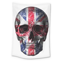 Uk Flag Skull Large Tapestry by Valentinaart