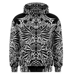 Tattoo Tribal Owl Men s Zipper Hoodie by Valentinaart