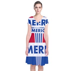 America 1769750 1280 Short Sleeve Front Wrap Dress