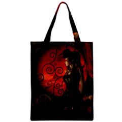 Steampunk, Wonderful Steampunk Lady In The Night Zipper Classic Tote Bag by FantasyWorld7