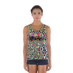 Psychedelic Background Sport Tank Top  by Colorfulart23