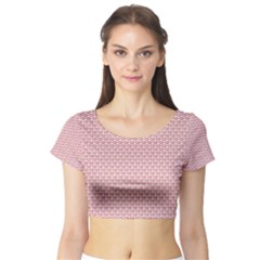 Kisspattern 01 Short Sleeve Crop Top (tight Fit)