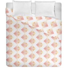 Geometric Losangle Pattern Rosy Duvet Cover Double Side (california King Size) by paulaoliveiradesign