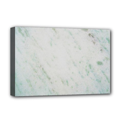 Greenish Marble Texture Pattern Deluxe Canvas 18  X 12   by paulaoliveiradesign