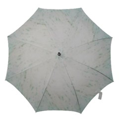 Greenish Marble Texture Pattern Hook Handle Umbrellas (Medium)