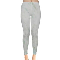 Greenish Marble Texture Pattern Leggings 