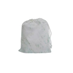 Greenish Marble Texture Pattern Drawstring Pouches (Small) 