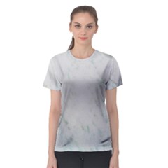 Greenish Marble Texture Pattern Women s Sport Mesh Tee