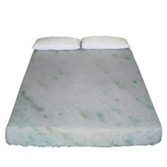 Greenish Marble Texture Pattern Fitted Sheet (Queen Size)