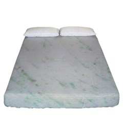 Greenish Marble Texture Pattern Fitted Sheet (California King Size)