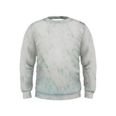 Greenish Marble Texture Pattern Kids  Sweatshirt