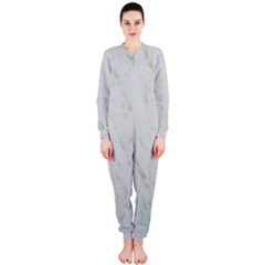 Greenish Marble Texture Pattern OnePiece Jumpsuit (Ladies) 