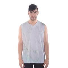 Greenish Marble Texture Pattern Men s Basketball Tank Top