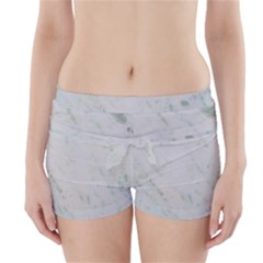 Greenish Marble Texture Pattern Boyleg Bikini Wrap Bottoms