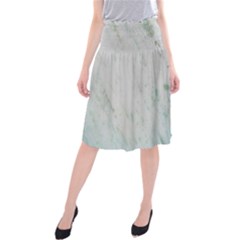 Greenish Marble Texture Pattern Midi Beach Skirt