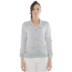 Greenish Marble Texture Pattern Wind Breaker (Women)