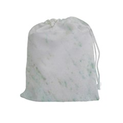 Greenish Marble Texture Pattern Drawstring Pouches (Extra Large)