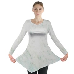 Greenish Marble Texture Pattern Long Sleeve Tunic 