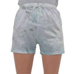 Greenish Marble Texture Pattern Sleepwear Shorts