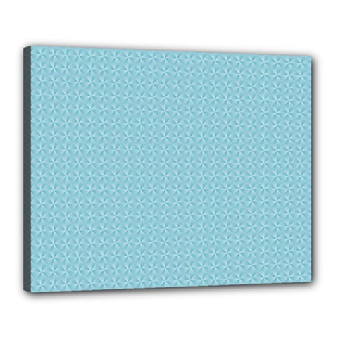 Blue Pattern Canvas 20  X 16  by paulaoliveiradesign