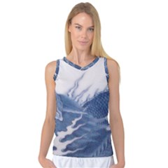 Blue Chinese Dragon Women s Basketball Tank Top by paulaoliveiradesign