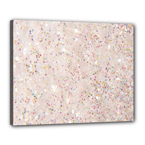 white sparkle glitter pattern Canvas 20  x 16 