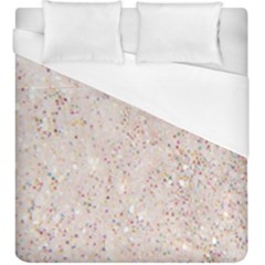 white sparkle glitter pattern Duvet Cover (King Size)