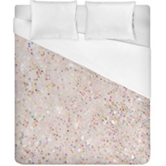 white sparkle glitter pattern Duvet Cover (California King Size)