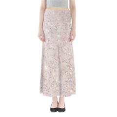 white sparkle glitter pattern Full Length Maxi Skirt