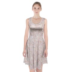 white sparkle glitter pattern Racerback Midi Dress