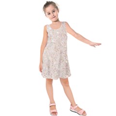 white sparkle glitter pattern Kids  Sleeveless Dress