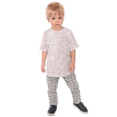 white sparkle glitter pattern Kids Raglan Tee