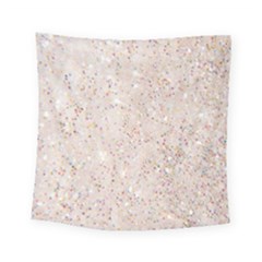 white sparkle glitter pattern Square Tapestry (Small)