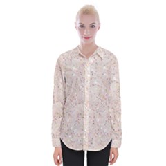 white sparkle glitter pattern Womens Long Sleeve Shirt